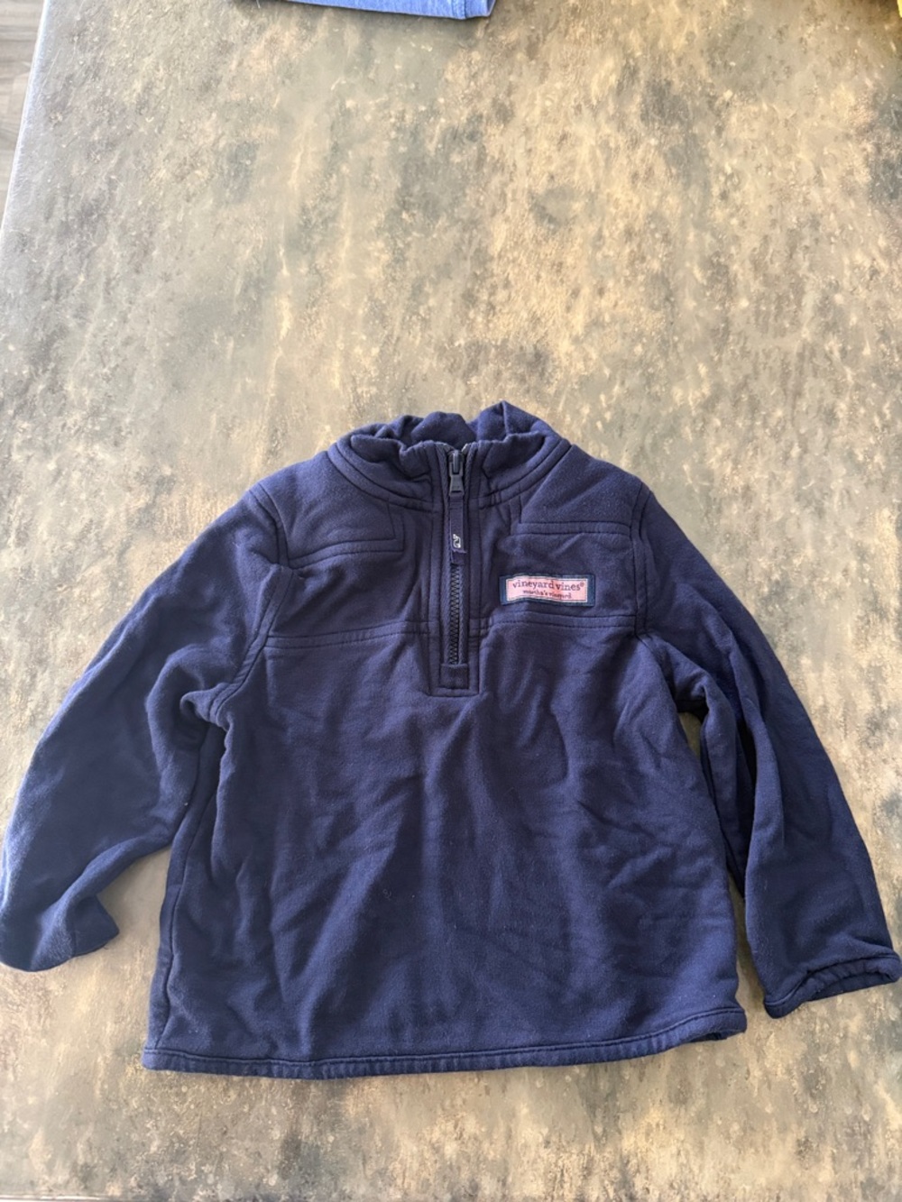 Vineyard Vines Navy Quarter-Zip Fleece Pullover